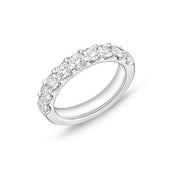 MEMOIRE 18K White Gold Odessa 9 Stone Diamond Anniversary or Wedding Band